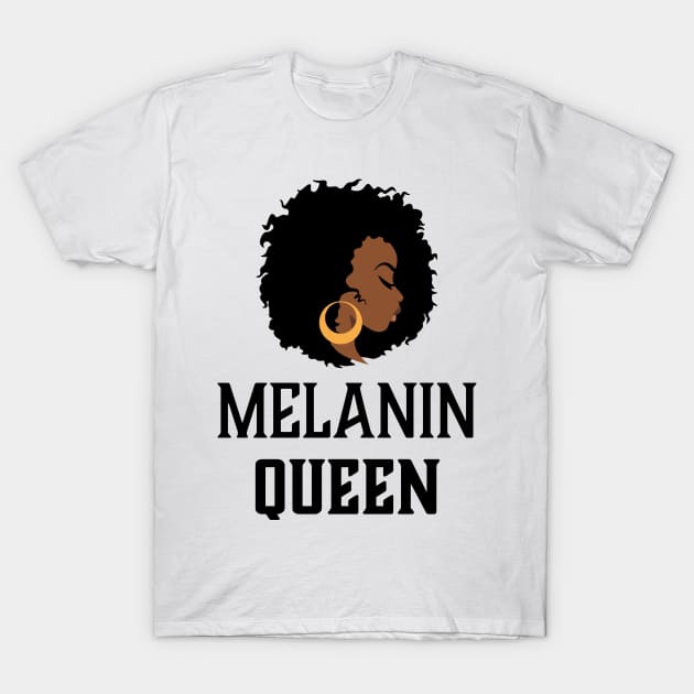 Melanin Queen, Black Woman, African American T-Shirt by UrbanLifeApparel